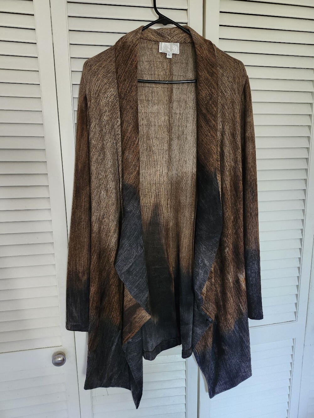 Alberto Makali Women’s Brown Ombre Open-Front Cardigan New No Tag